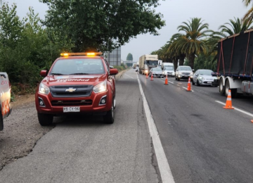 Colisión en la Ruta 5 Norte dejó a dos personas lesionadas