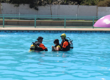 En La Cruz se realizó clínica de buceo inclusivo