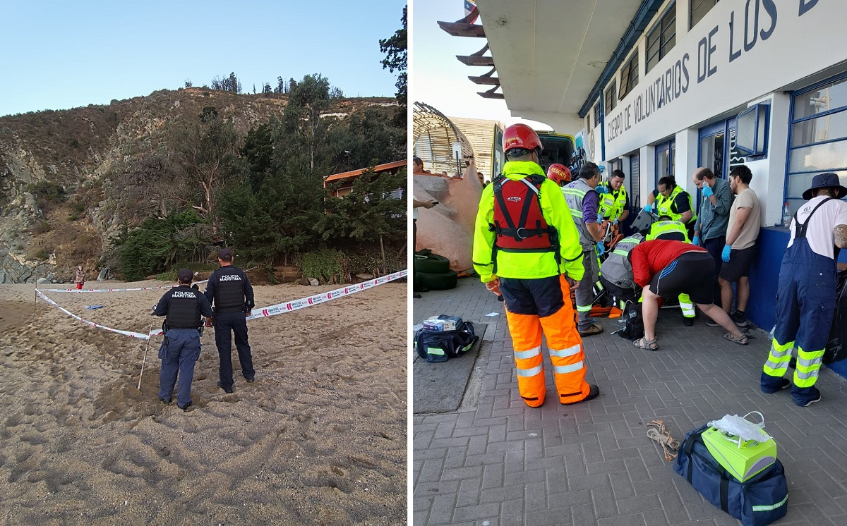 Hombre y mujer fallecieron ahogados este domingo en Valparaíso