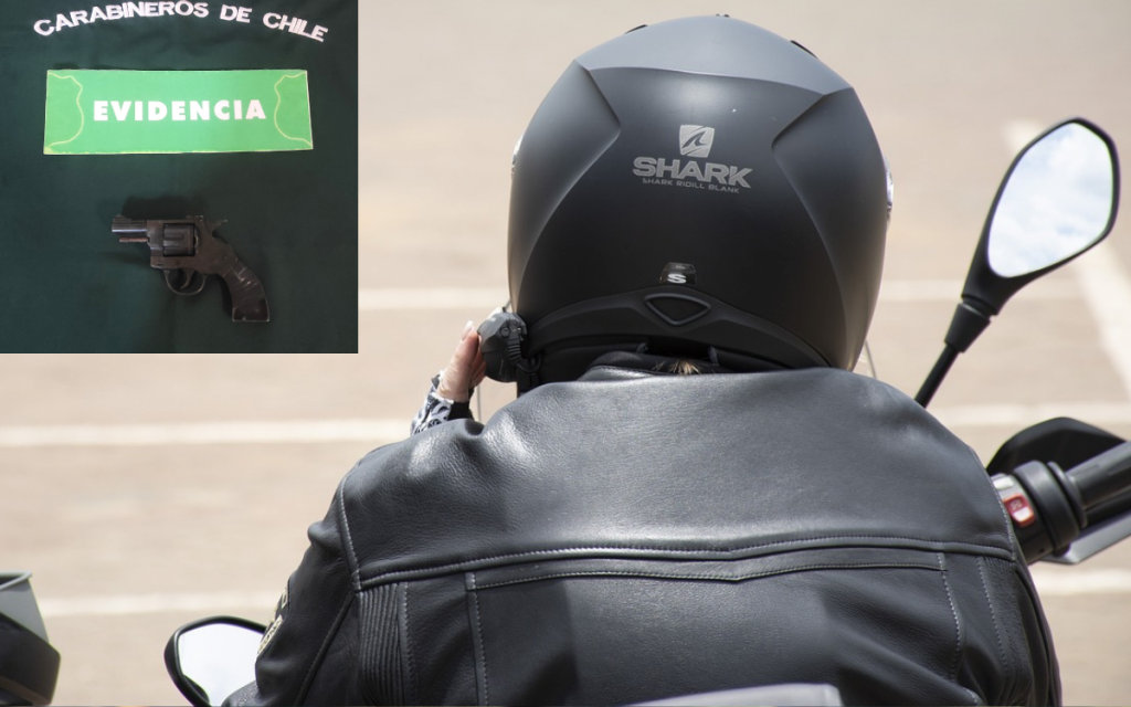 En Quillota detuvieron a motociclista que circulaba con arma de fogueo