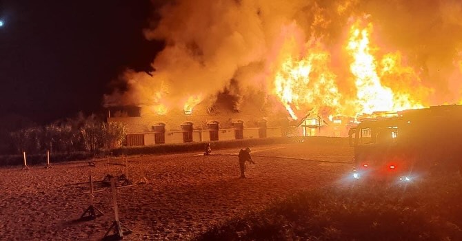 Limache incendio destruyó por completo hotel en Los Laureles