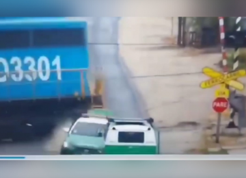 [VIDEO] Quillota: así fue la impactante colisión entre tren, patrulla de Carabineros y combi