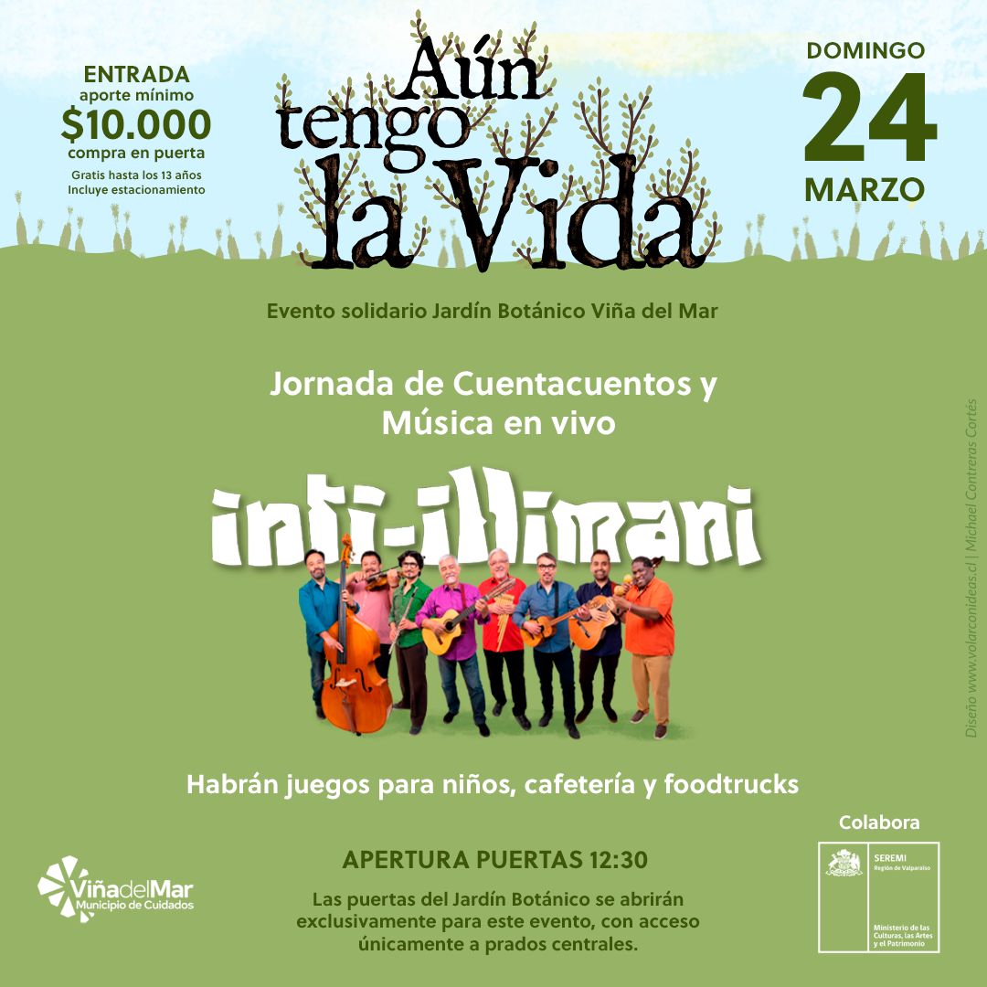 Jardín Botánico de Viña prepara evento solidario con Inti-Illimani
