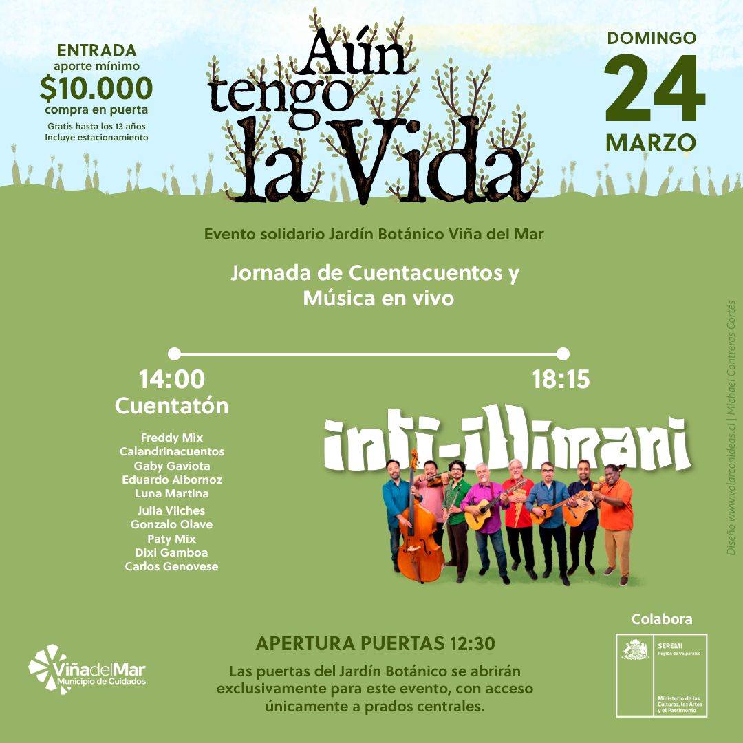 Jardín Botánico de Viña prepara evento solidario con Inti-Illimani