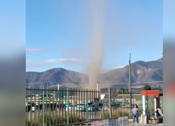 [VIDEO] Remolino de viento causó sorpresa en Quillota