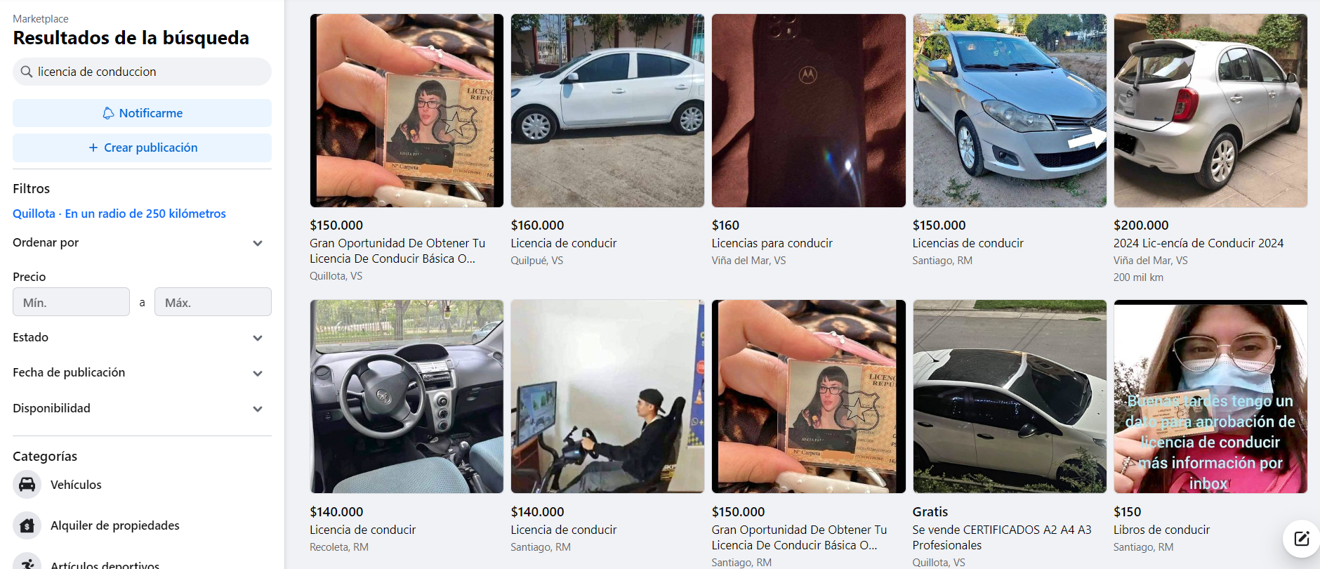 Posible estafa: ofrecen y venden supuestas licencias de conducir en Facebook