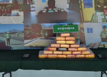 Carabineros incautó 24 kilos de cocaína de alta pureza en Hijuelas