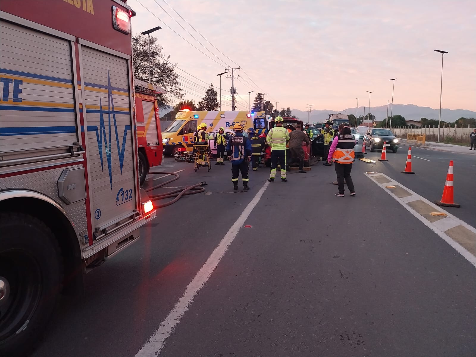Quillota Colisión dejó cinco personas lesionadas, entre ellos una embarazada