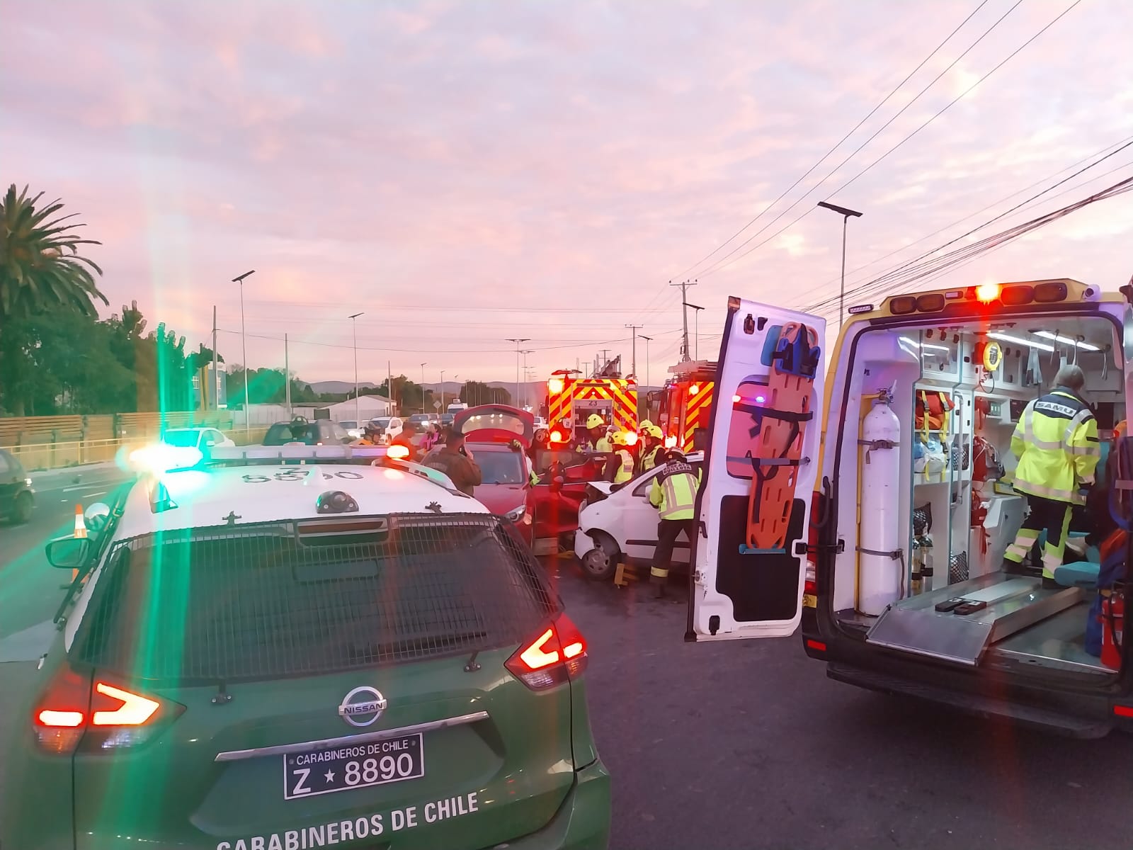 Quillota Colisión dejó cinco personas lesionadas, entre ellos una embarazada