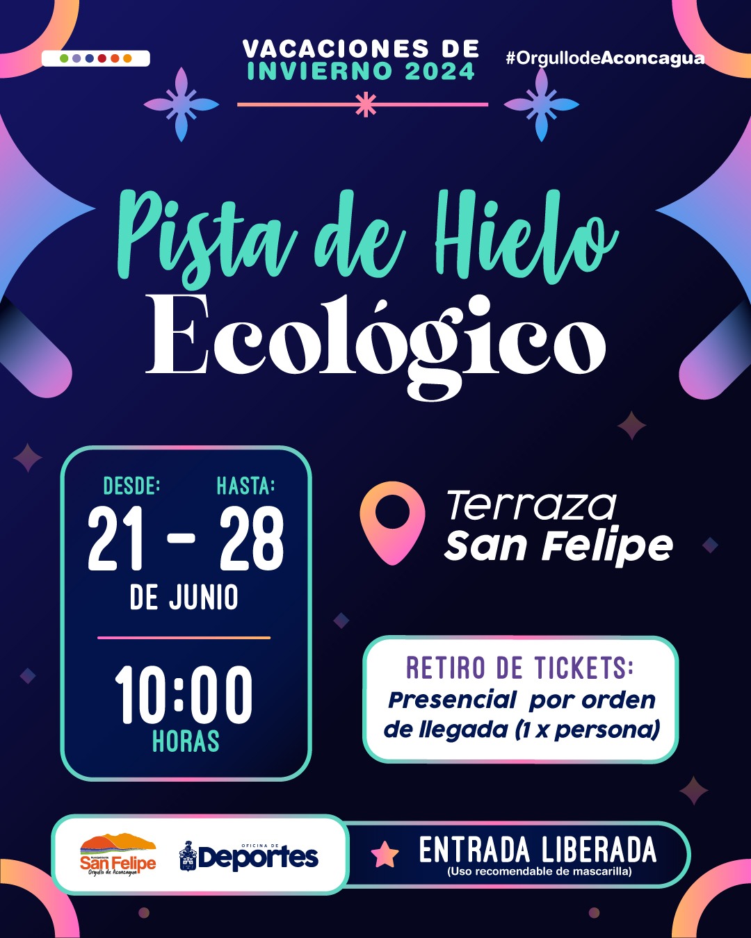 Pista de hielo ecológica en la región de Valparaíso