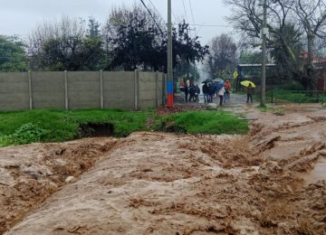 Quillota: Vecinos evacúan por desborde del estero San Pedro