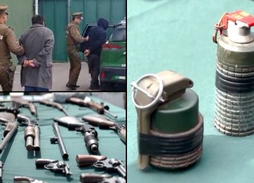 Descubren enorme arsenal de armas en Hijuelas: Pistolas, granadas y hasta una subametralladora