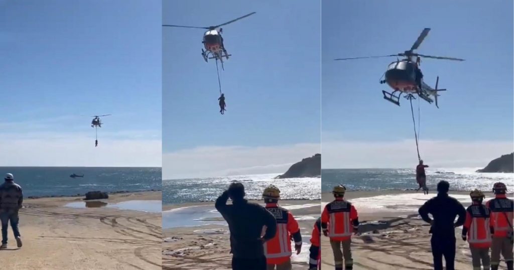 Rescate cuerpo de mujer en Quintero