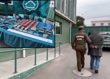 En prisión preventiva quedaron sujetos sorprendidos con peligroso arsenal en Hijuelas