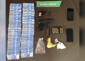 En La Calera el OS9 decomisó armas, billetes falsos y drogas