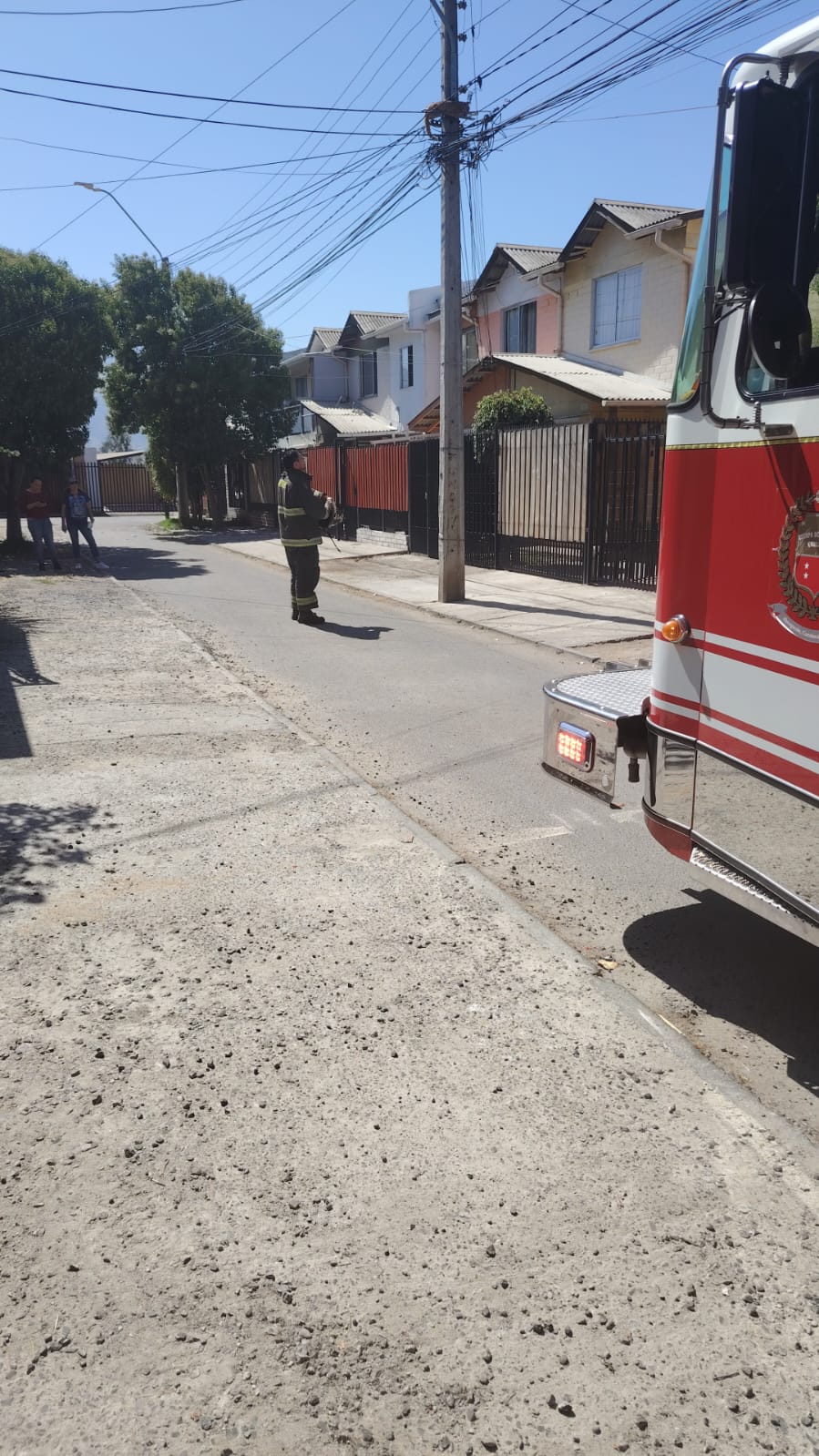 En Quillota bomberos salvaron a gato atrapado en poste de luz