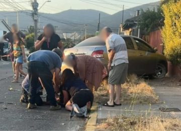 La Calera Motociclista quedó muy grave luego de fuerte colisión con un auto