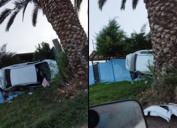 En riesgo vital están los ocupantes de auto que chocó en Ocoa