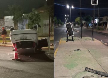Quillota: Detuvieron a conductor que chocó ebrio un semáforo