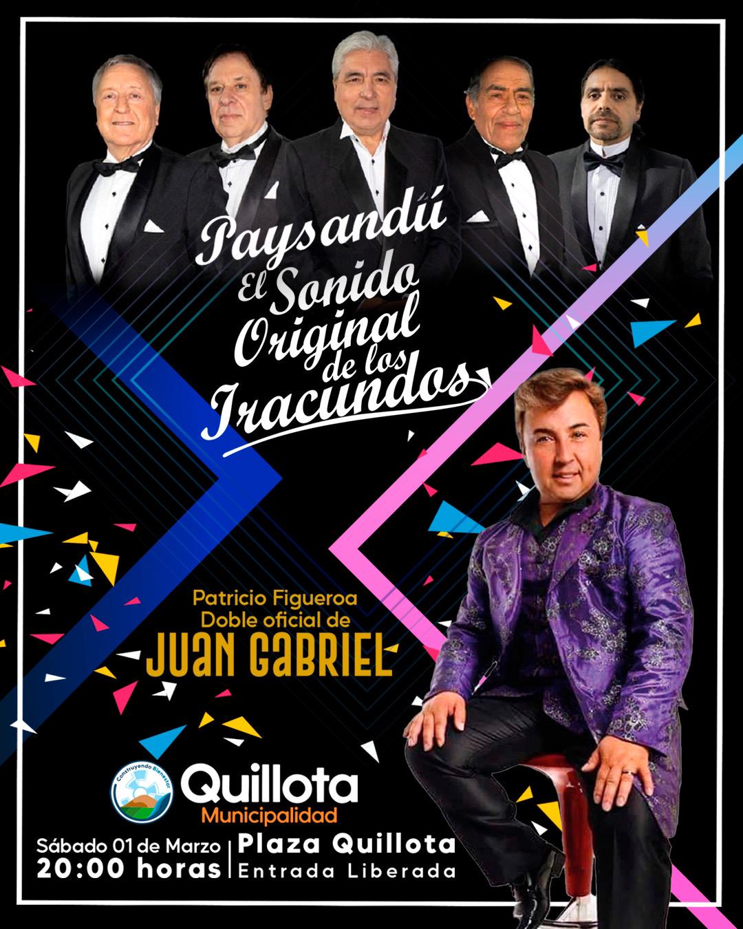 Quillota estos artistas se presentan gratuitamente este sábado
