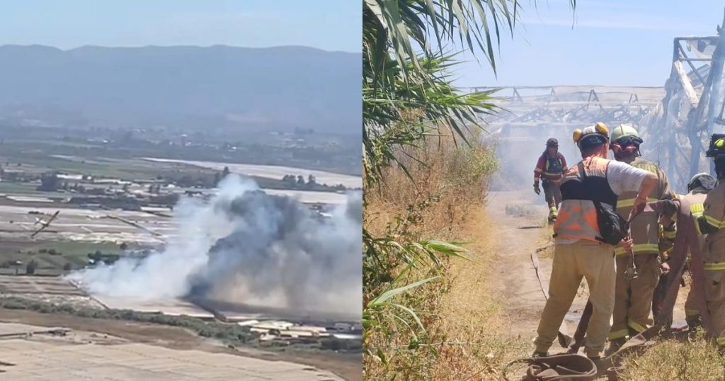 Quillota: Incendio forestal en San Pedro obligó a evacuar a 30 trabajadores