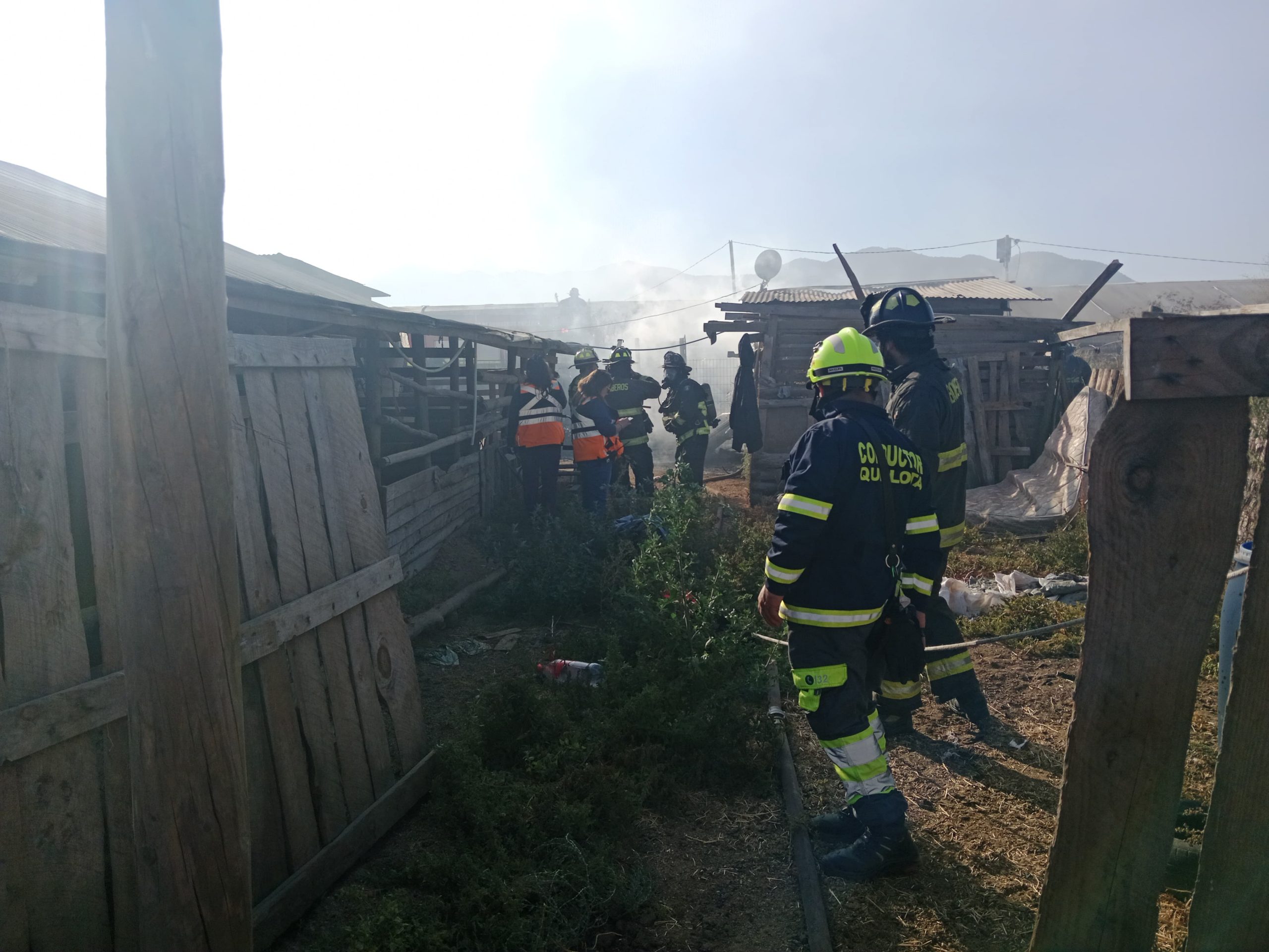 Quillota Incendio en San Pedro dejó un damnificado