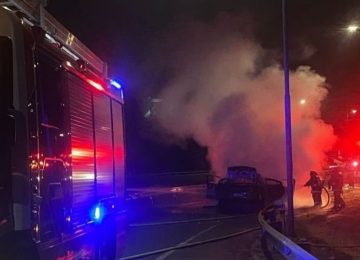 Patrulla de Carabineros se incendió tras persecución entre Hijuelas y La Calera