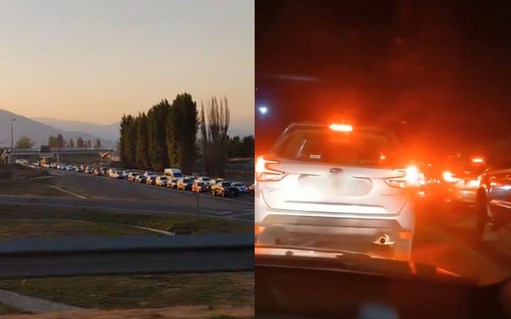 Colapsaron calles de La Calera, Nogales e Hijuelas por congestión en la Ruta 5 Norte