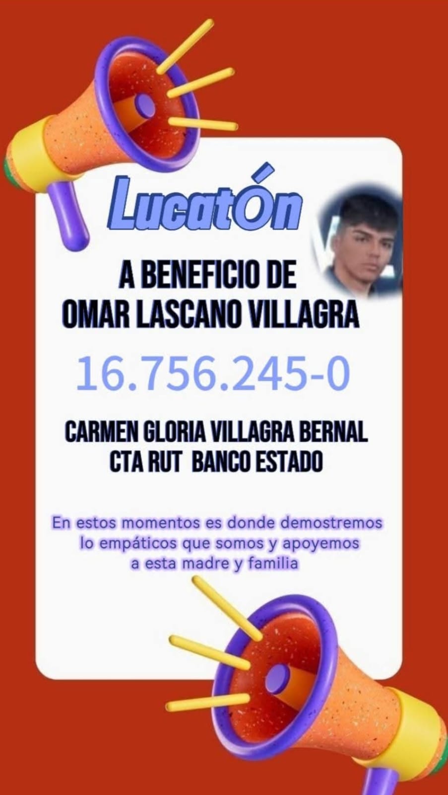 La Calera Surgen acciones solidarias para ayudar a estudiante herido por una bala