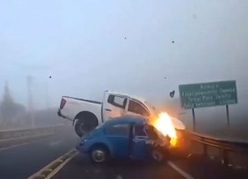 [VIDEO] Captan fuerte colisión en Puchuncaví: hay un herido grave