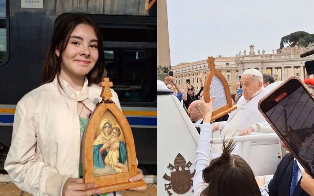 [VIDEO] Quillotana le dio regalo al Papa Francisco el día antes que falleció