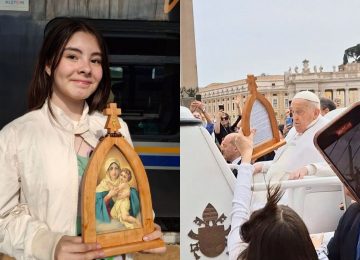 [VIDEO] Quillotana le dio regalo al Papa Francisco el día antes que falleció