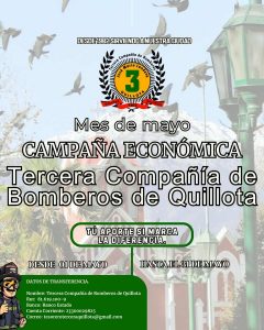Bomberos de la Tercera Compañía de Quillota realizan campaña económica