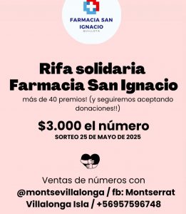 Rifa por incendio Farmacia San Ignacio en Quillota