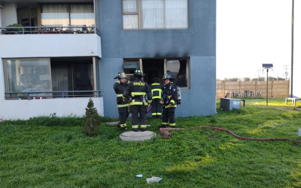 Adulta mayor resultó con quemaduras en incendio en Quillota