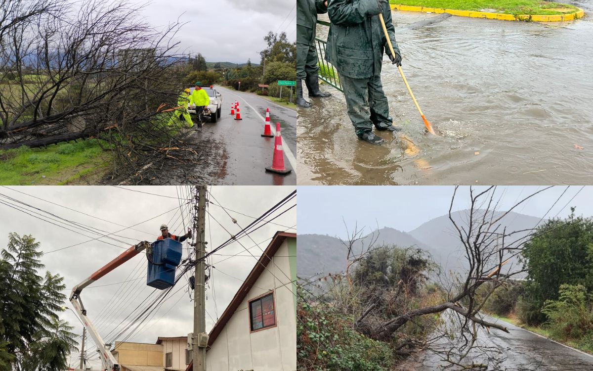 Lluvia: Unos 40 mm de agua caída en las comunas de la provincia de Quillota