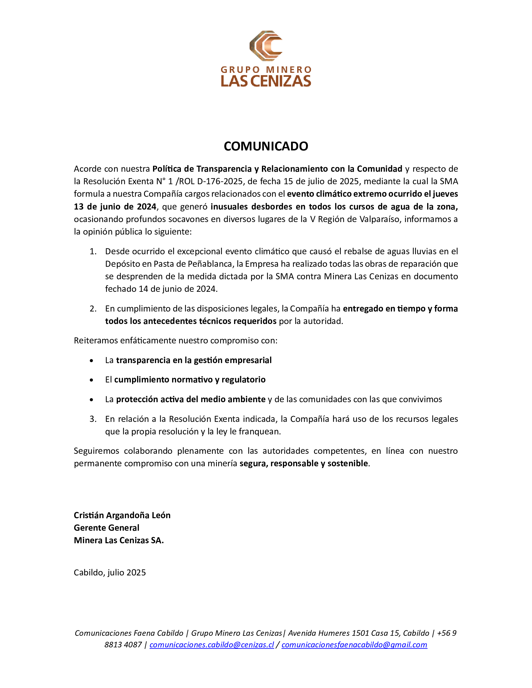 Minera Las Cenizas