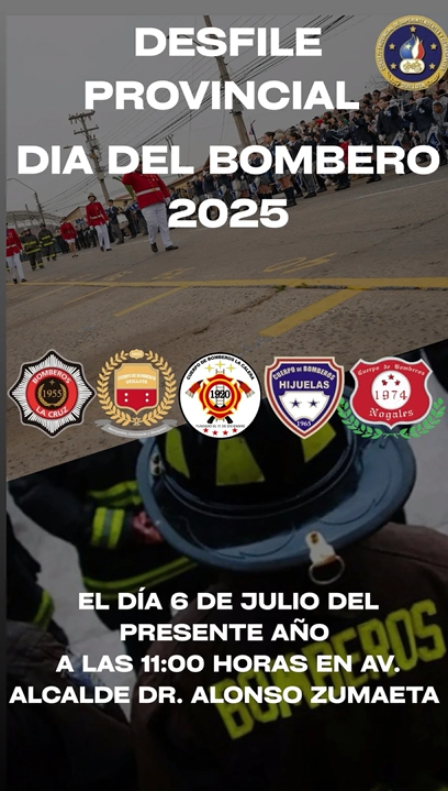 Desfile provincial de bomberos 2025 La Calera