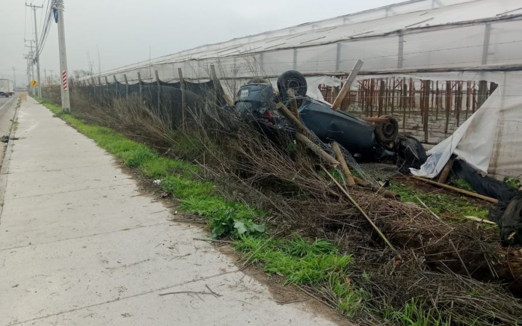 En el Troncal San Pedro se produjo accidente de tránsito con volcamiento