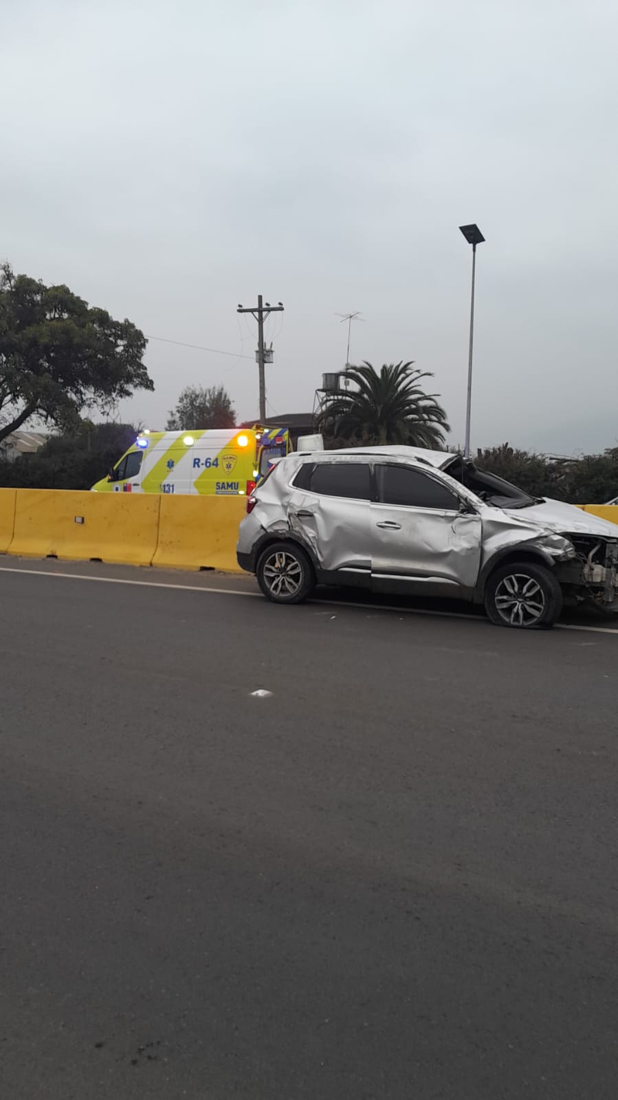 En el Troncal San Pedro se produjo accidente de tránsito con volcamiento