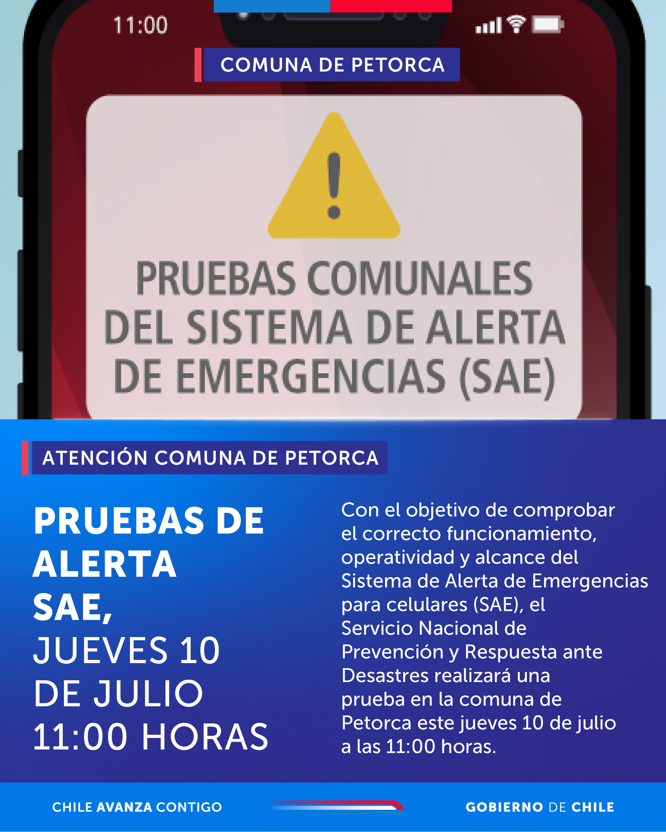 En Petorca harán prueba de funcionamiento del Sistema de Alerta de Emergencias (SAE)