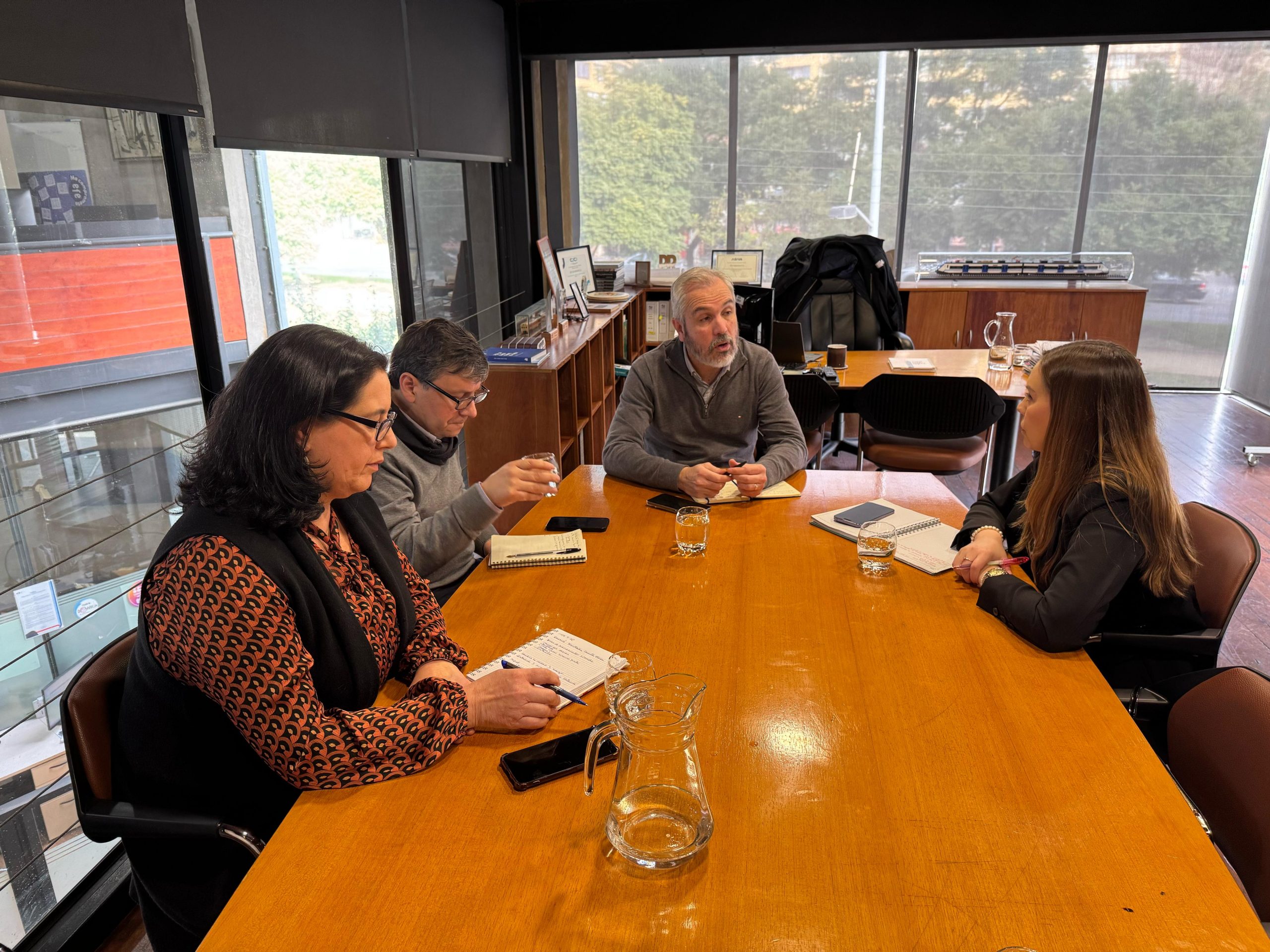 La parlamentaria sostuvo una reunión con e gerente general de EFE Valparaíso, Miguel Saavedra.