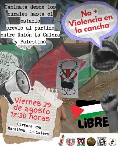 Barras de Unión La Calera y Palestina marcharán juntas para pedir no más violencia