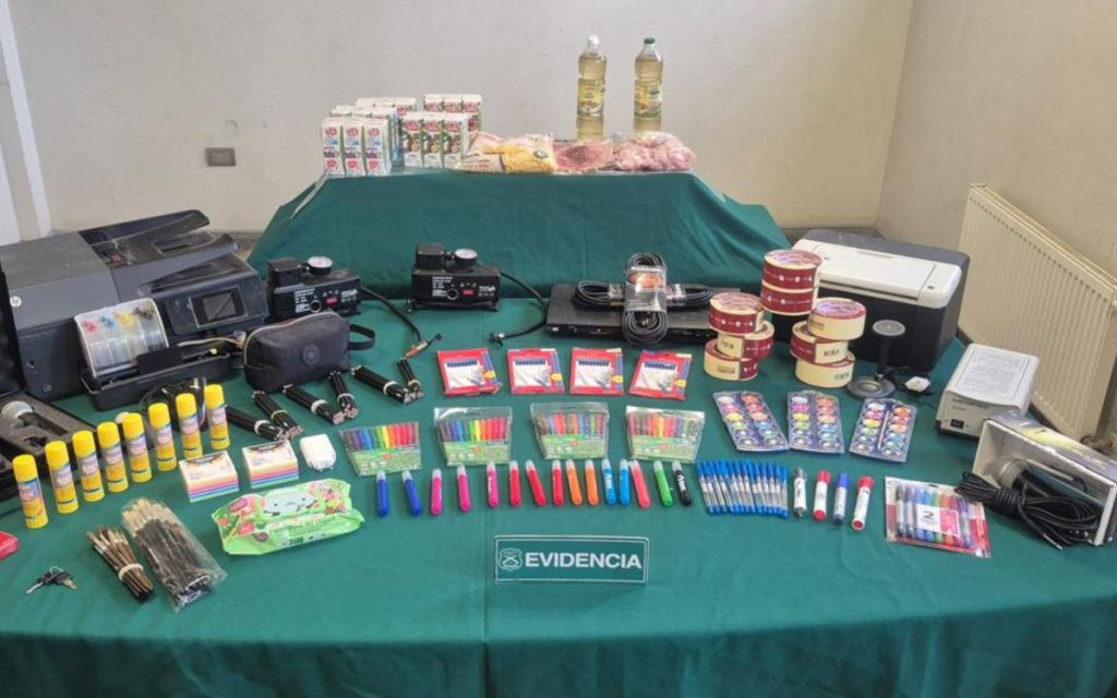 Carabineros recupera objetos robados a liceo de Nogales