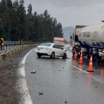 Hijuelas: Se registró accidente de tránsito en la ruta 5