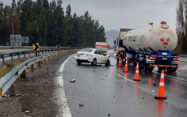 Hijuelas: Se registró accidente de tránsito en la ruta 5