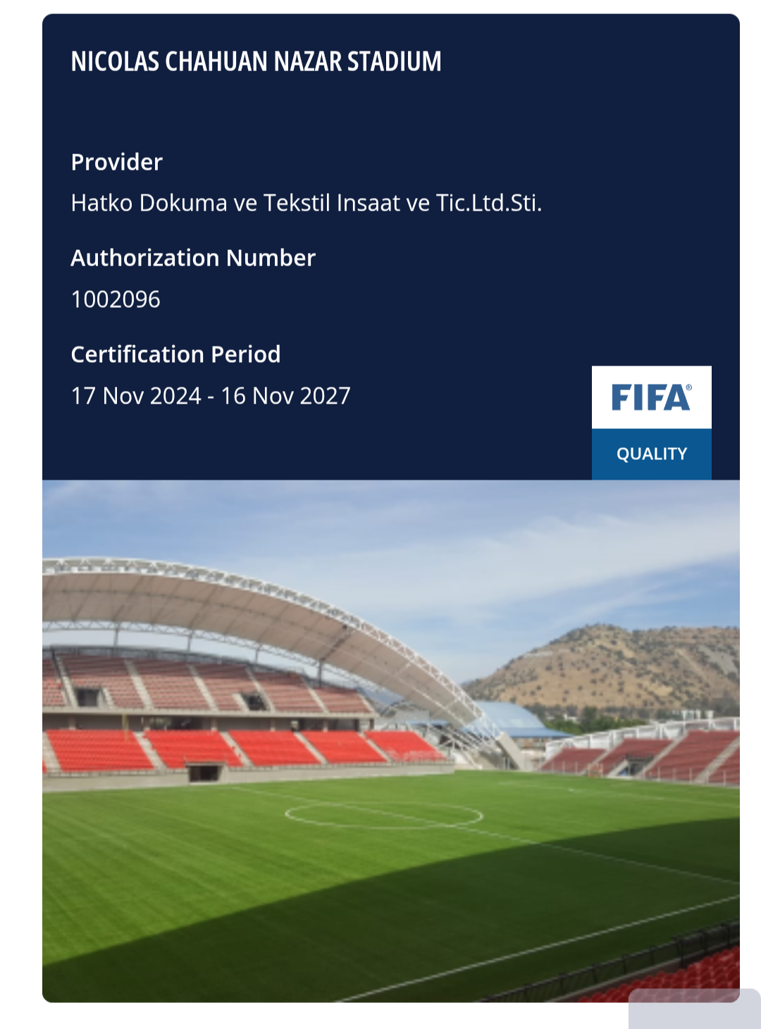 Cancha del Estadio Municipal de La Calera no cuenta con certificación FIFA para partidos internacionales