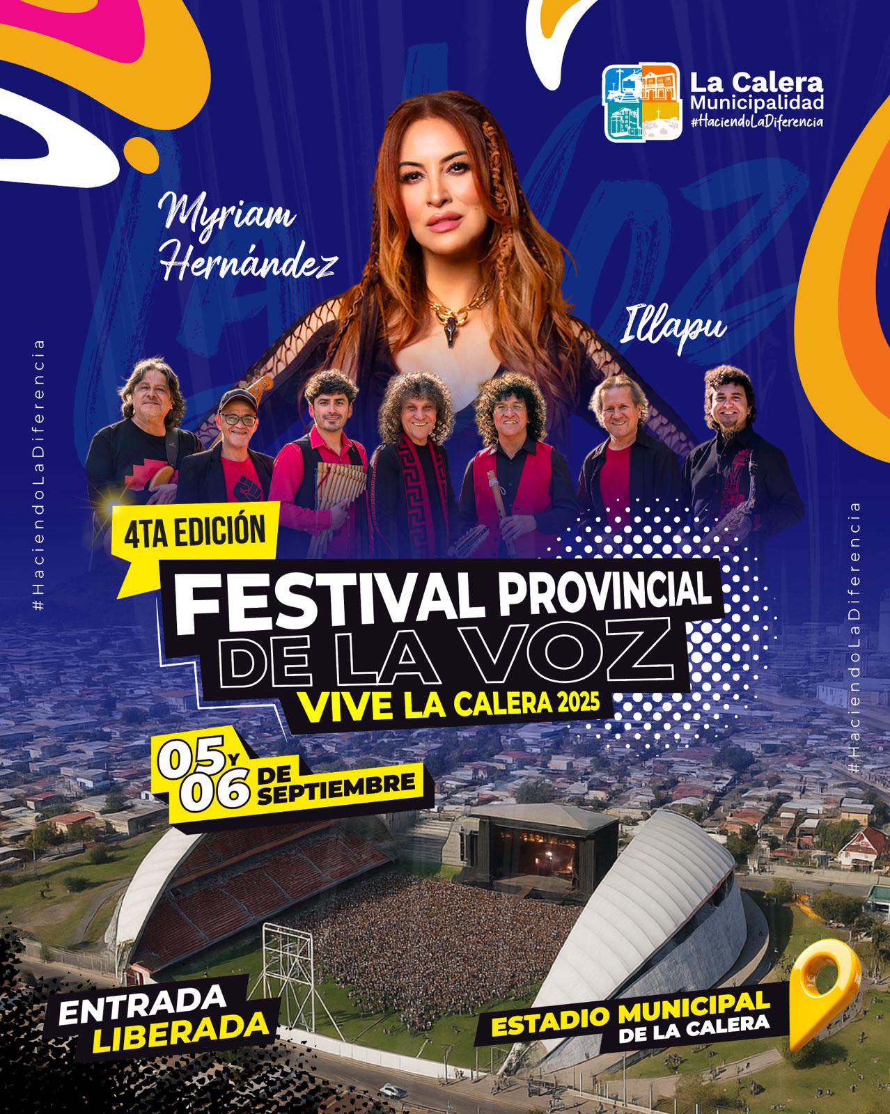 Myriam Hernández e Illapu se presentarán en La Calera