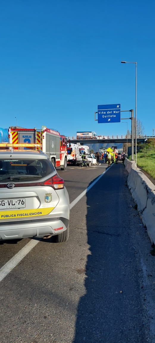 Colisión en el sector del Enlace El Olivo dejó un lesionado
