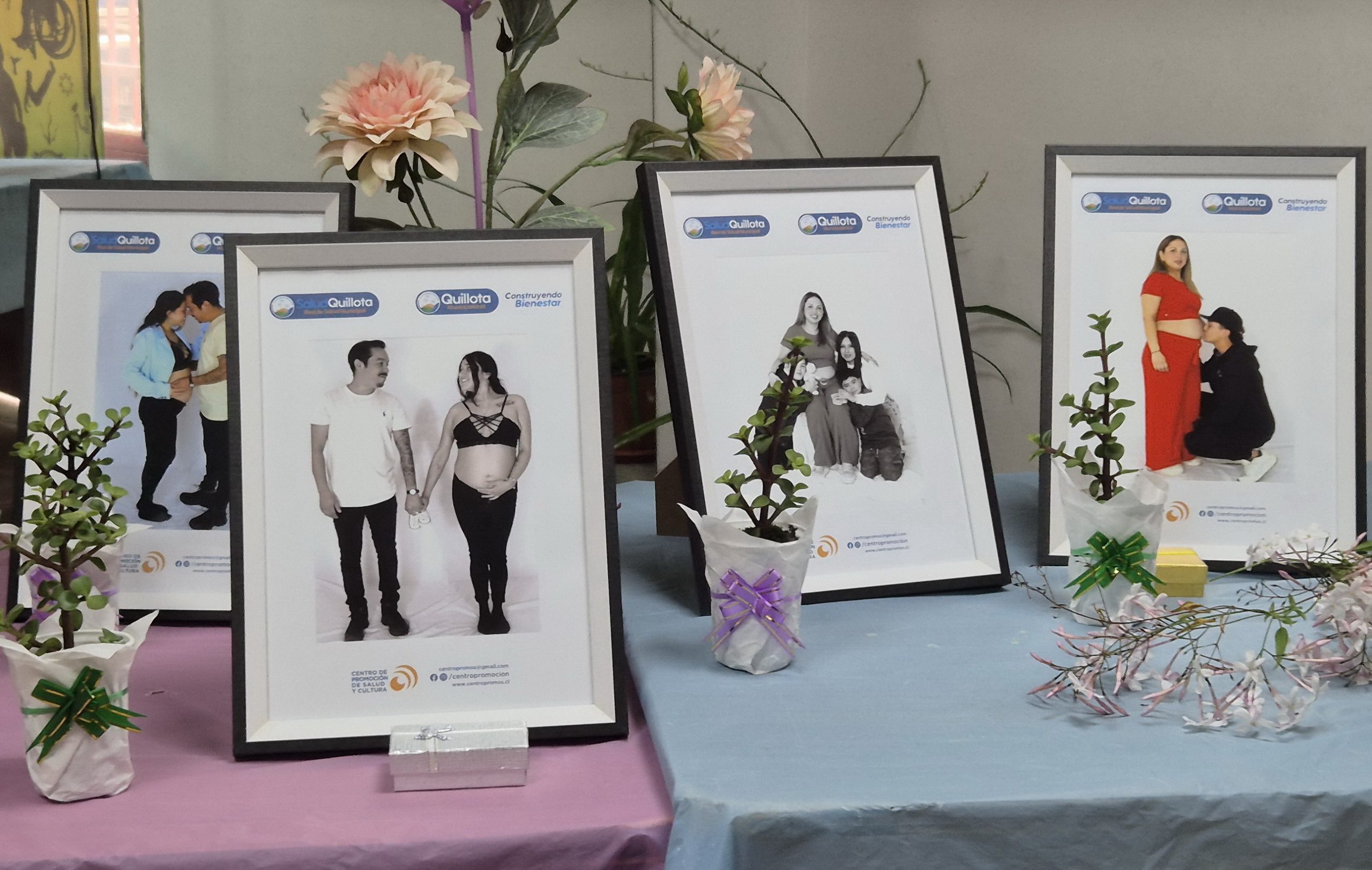 Con grabaciones de los latidos del bebé y sesiones de foto reciben a nuevos quillotanos